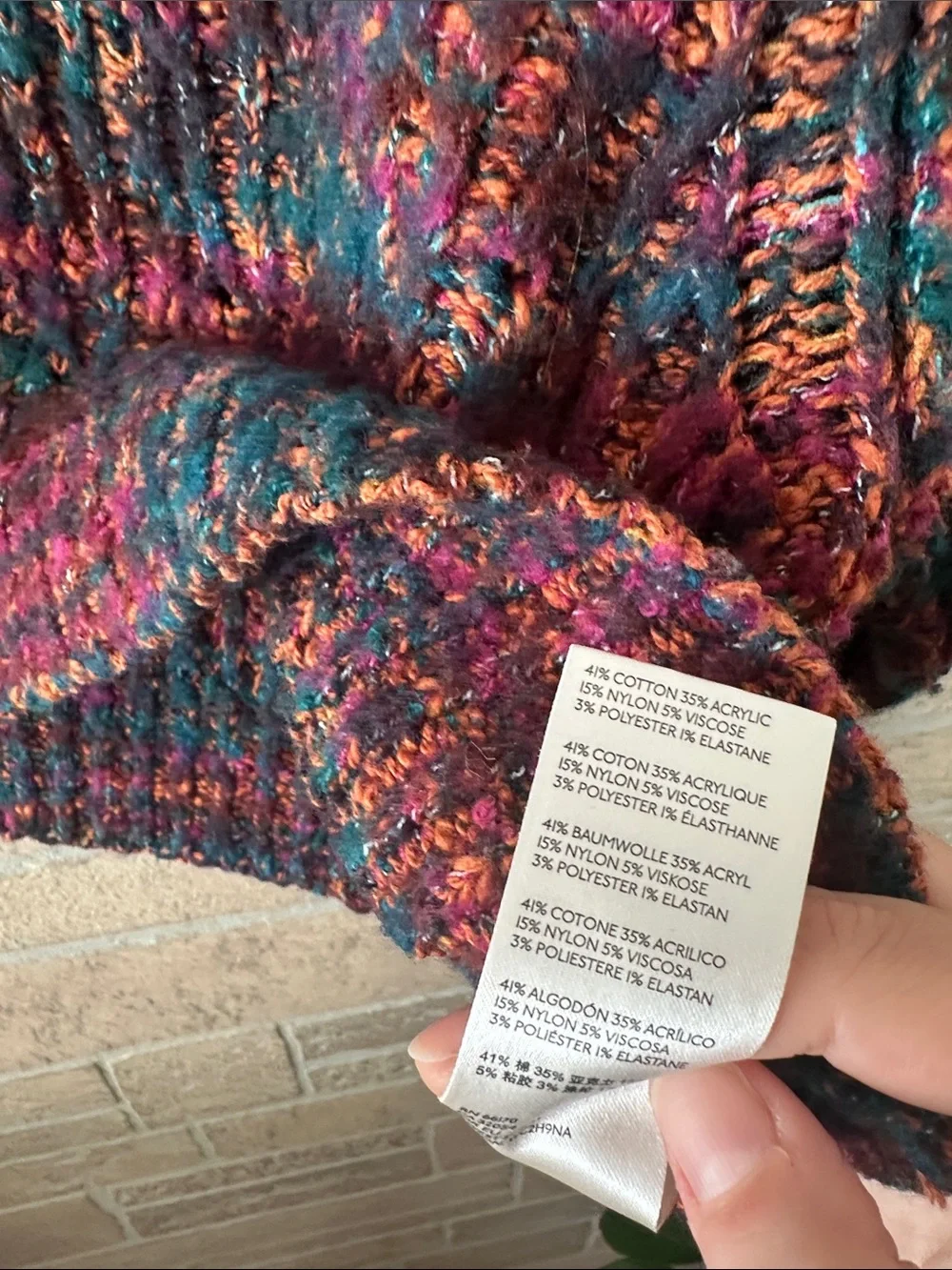 Free People Highland V Neck Sweater Chunky Open Knit Boxy size XS